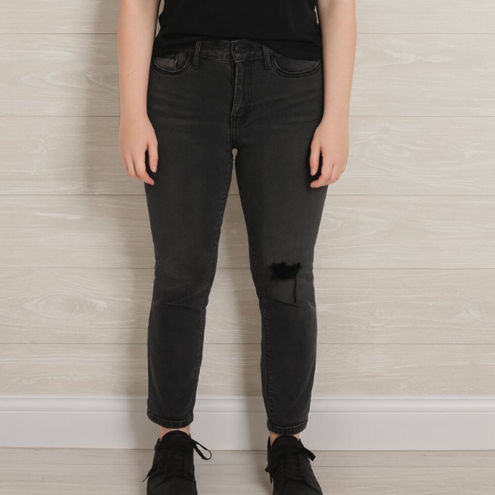 Eunina Women's Size 1/25 Black Bella Super High Rise Ankle Skinny Jeans